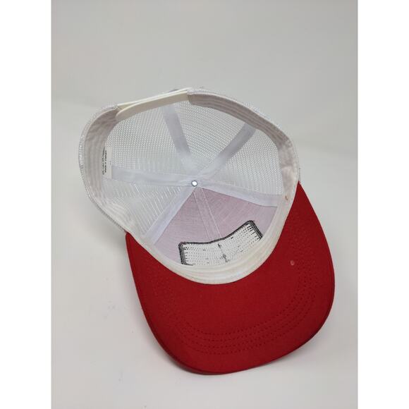 Tractor Supply Company Meshback Snapback Hat Embroidered Logo Red White - Picture 9 of 11